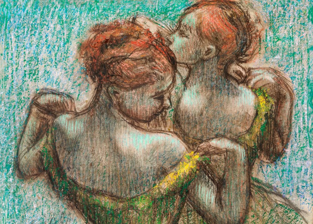 Two Dancers by Edgar Degas — canvas wall art