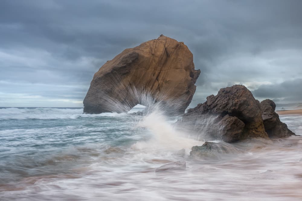 Ocean Arch Crashing Waves by Xiaoyuan Xu — canvas wall art