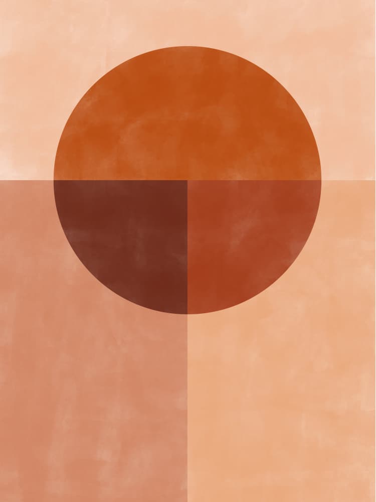 Earthy Geometric Circle by Elena Ristova — canvas wall art