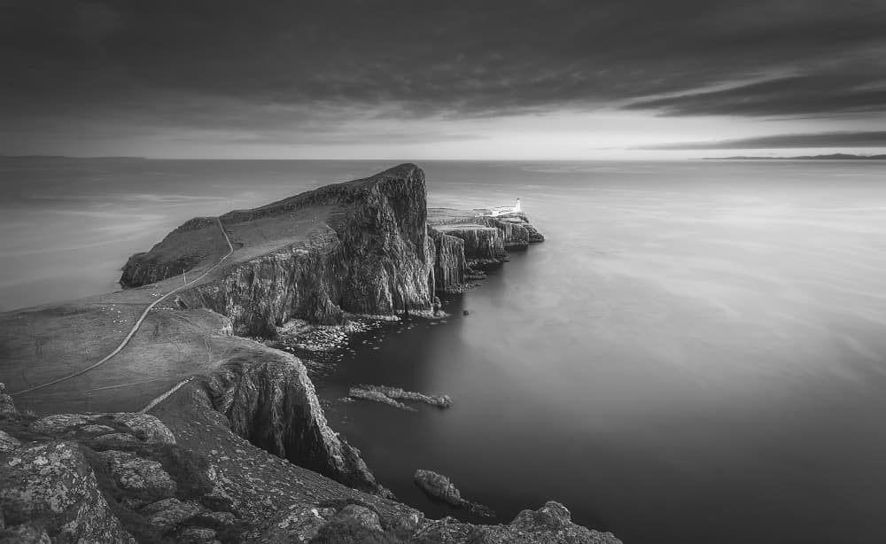 Dramatic Neist Point Lighthouse by Eugenio Pastor Benjumeda — canvas wall art