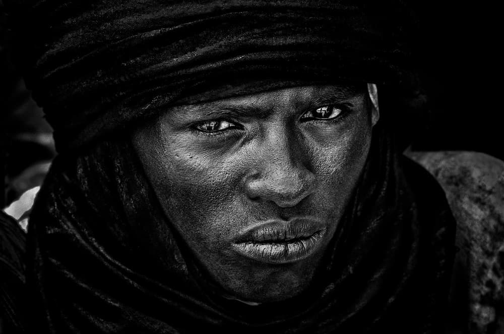 Intense Gaze Portrait by Joxe Inazio Kuesta Garmendia — canvas wall art