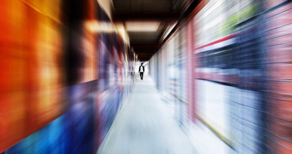 Forward Path Blur by Alex Lu — canvas wall art