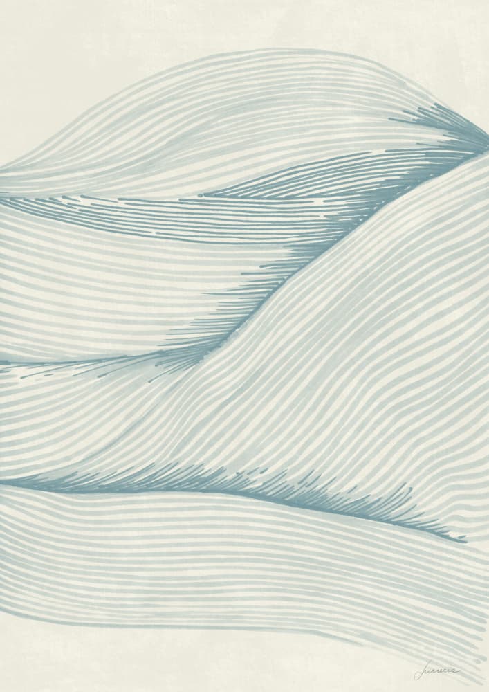 Undulating Blue Landscape