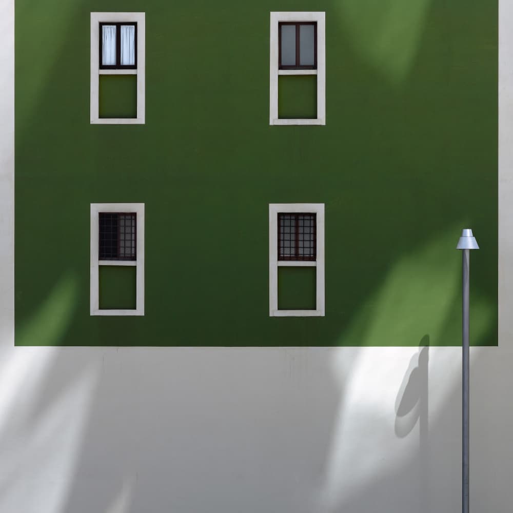 Geometric Green Wall by Fiorenzo Rondi — canvas wall art