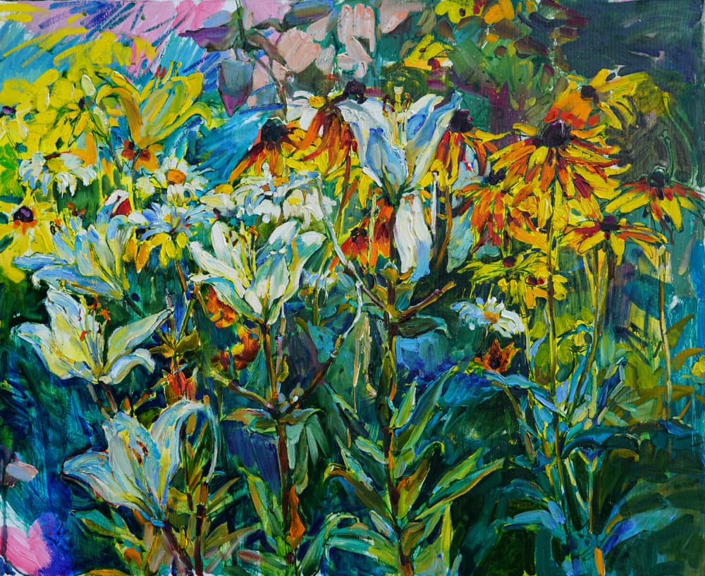 Vibrant Summer Garden by Andrii Kutsachenko — canvas wall art