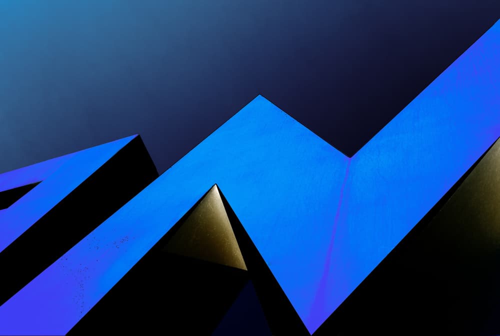 Blue Abstract Angles by Harry Verschelden — canvas wall art