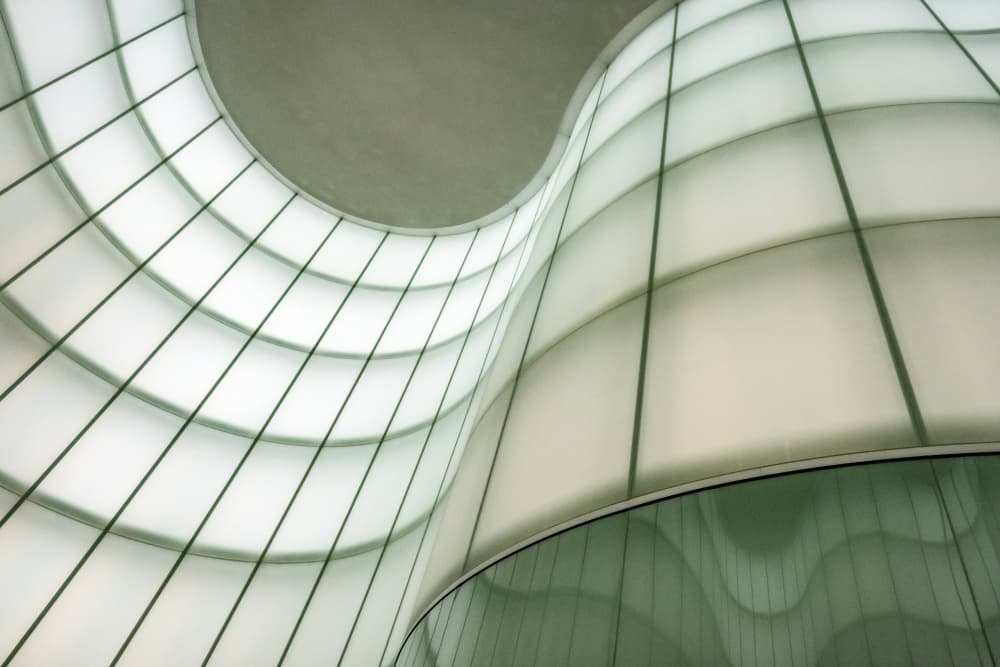 Curved Luminous Architecture by Linda Wride — canvas wall art