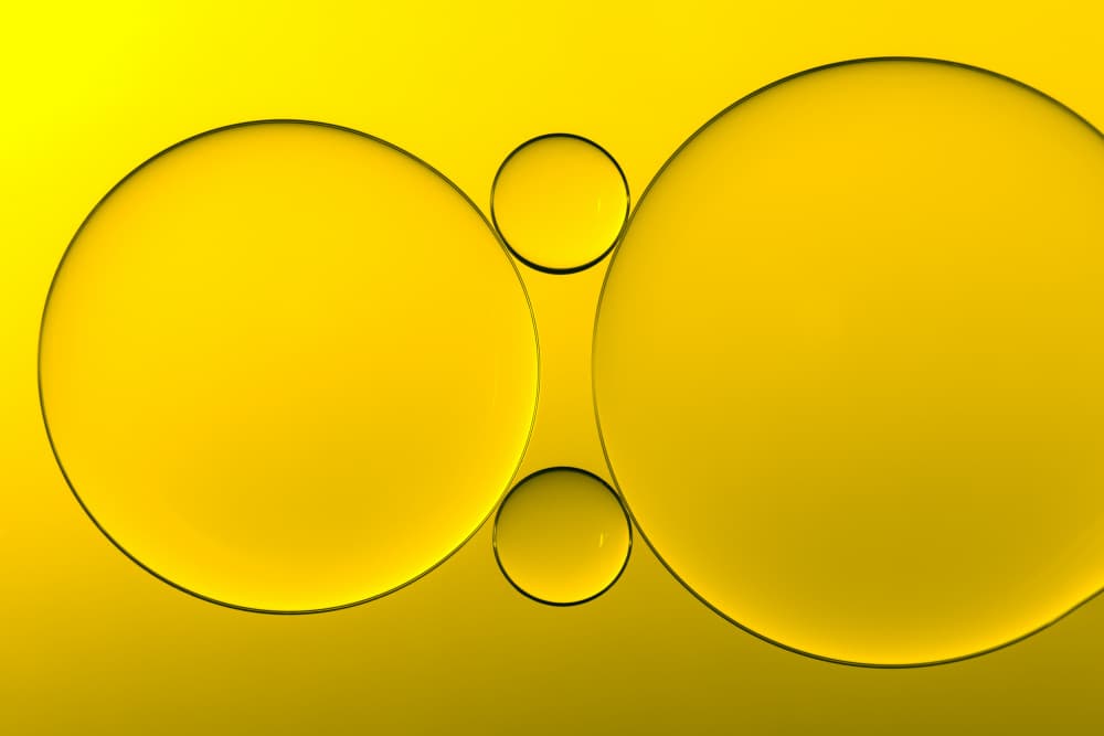 Vibrant Yellow Liquid Spheres by Antonio Luis Martinez — canvas wall art