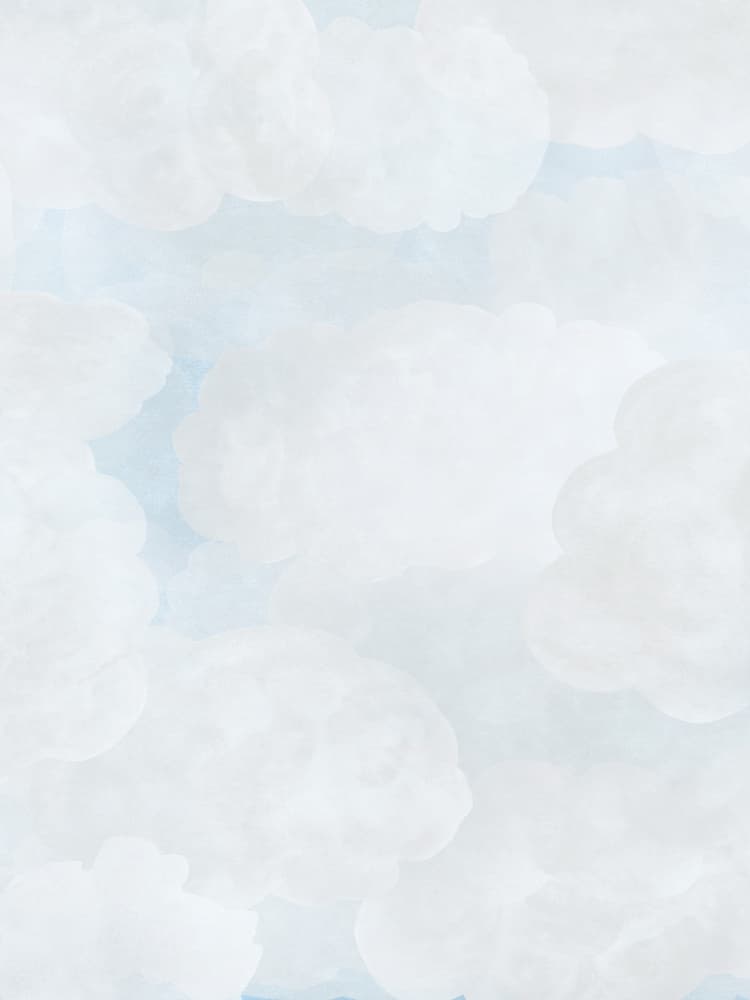 Soft White Clouds by Karen Menzenbach — canvas wall art