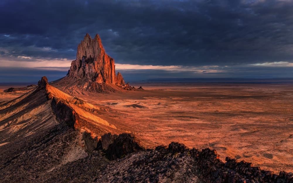 Shiprock at Dawn by Joanna W — canvas wall art