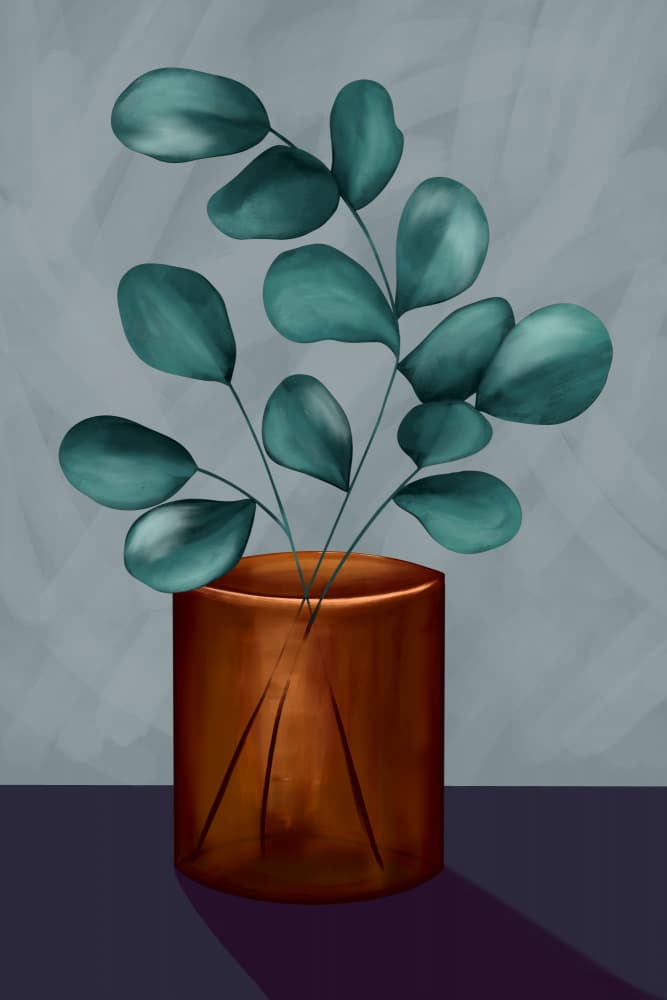 Modern Botanical Vase by EMELIEmaria — canvas wall art