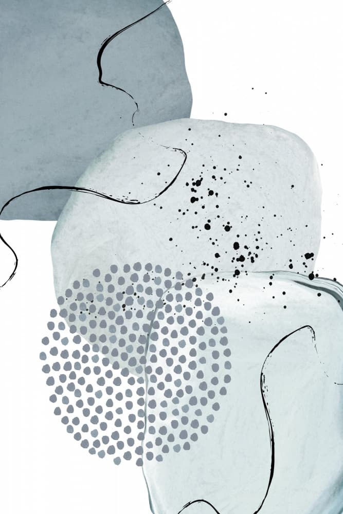 Soft Blue Gray Abstract by Sally Ann Moss — canvas wall art