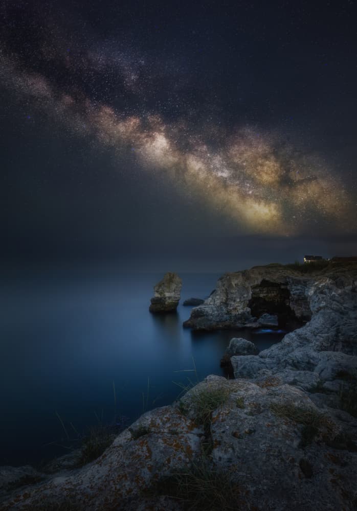 Milky Way Coast Night by Albena Markova — canvas wall art