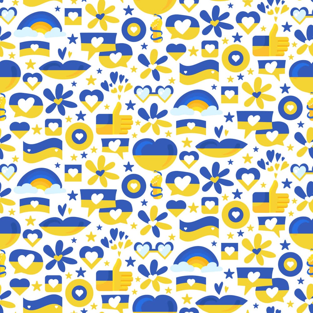 Ukrainian Love Pattern by Marika Barsrsind — canvas wall art