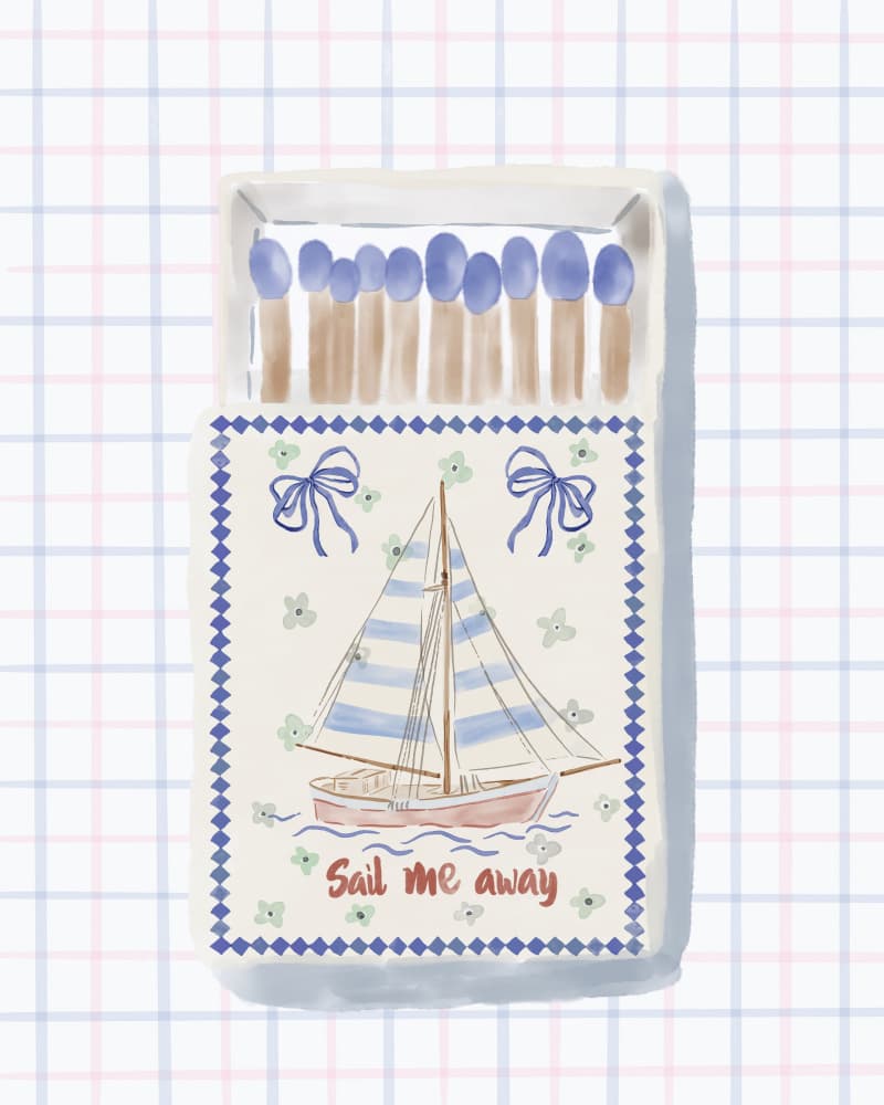 Nautical Matchbox Sailboat
