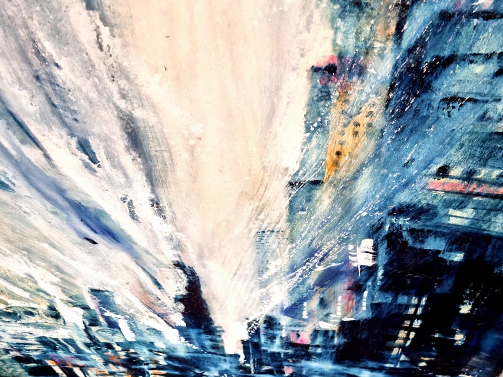Urban Night Lights by David Antonides — canvas wall art