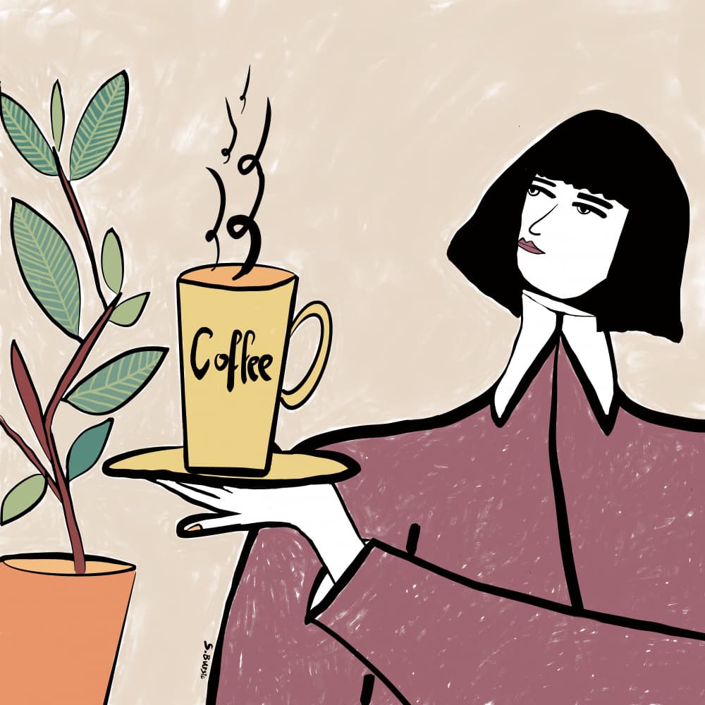 Stylish Coffee Break by Sharyn Bursic — canvas wall art