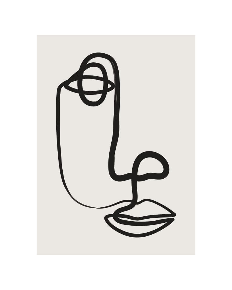 Abstract Face Profile by KsanaKalpa — canvas wall art
