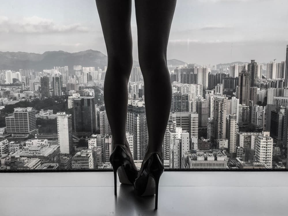 City View High Heels by Erik Schottstaedt — canvas wall art