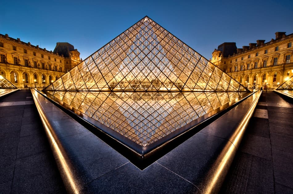 Paris Louvre Pyramid by Marc Pelissier — canvas wall art