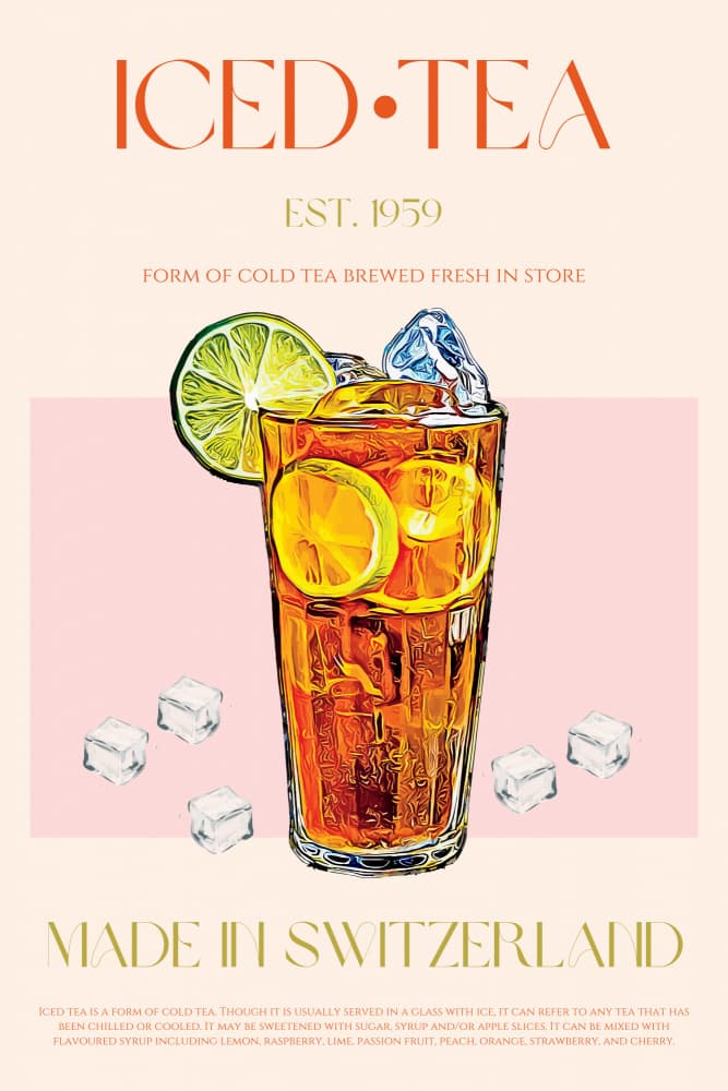 Vintage Swiss Iced Tea by Nazma Khokhar — canvas wall art