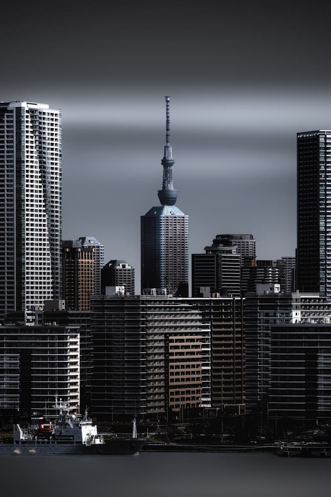 Tokyo Skytree Cityscape by Amatou T — canvas wall art