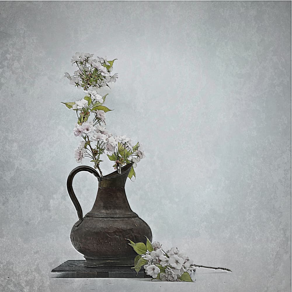 Rustic Flower Pitcher by Saskia Dingemans — canvas wall art