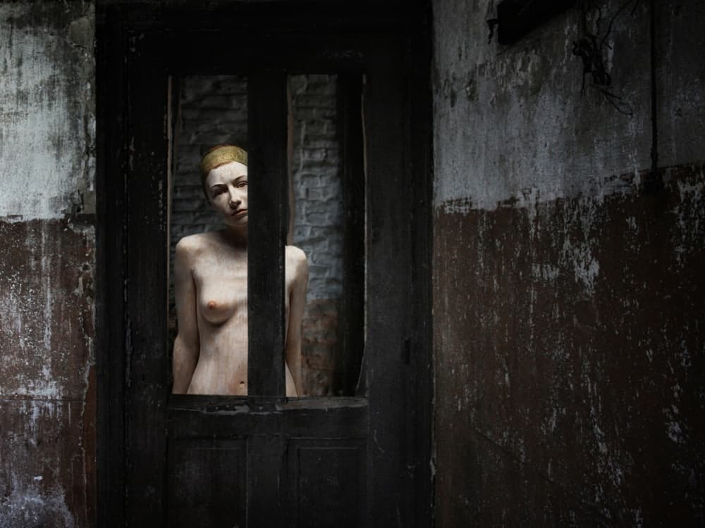 Nude Woman In Decay by Holger Droste — canvas wall art