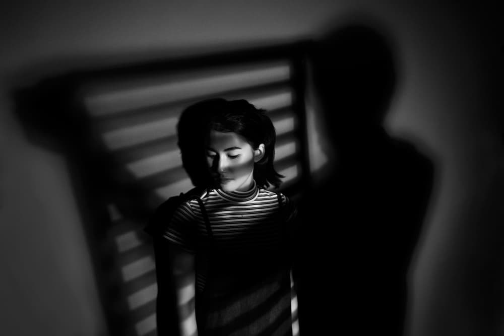 Pensive Woman Shadow by ronaldnovianus — canvas wall art