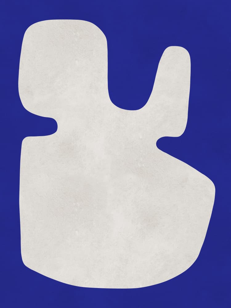 Abstract Blue Form by Vitor Costa — canvas wall art