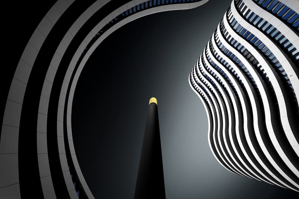 Black White Architecture by Jorge Pimenta — canvas wall art