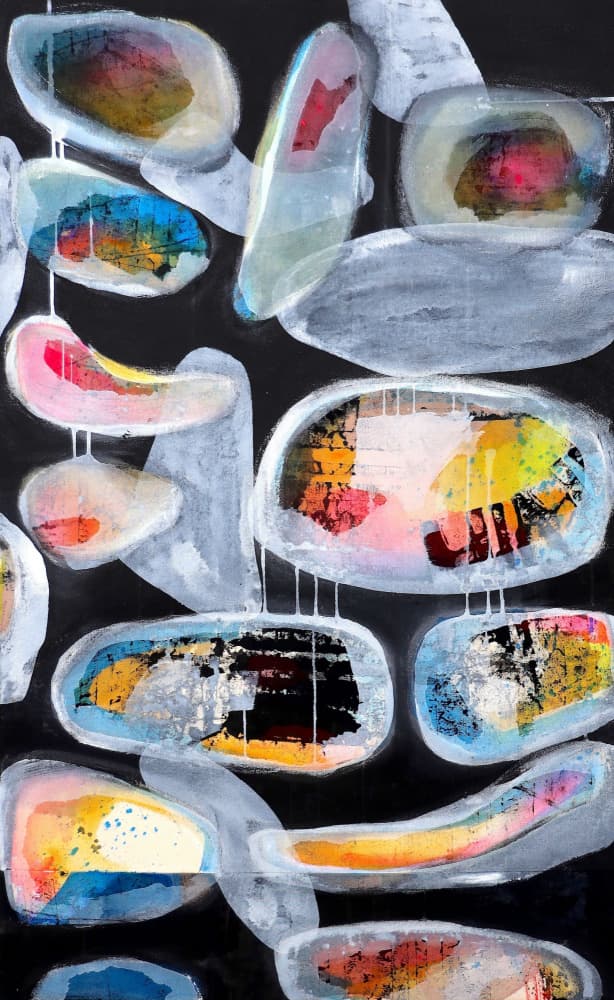 Vibrant Abstract Pods by POOVI ART — canvas wall art