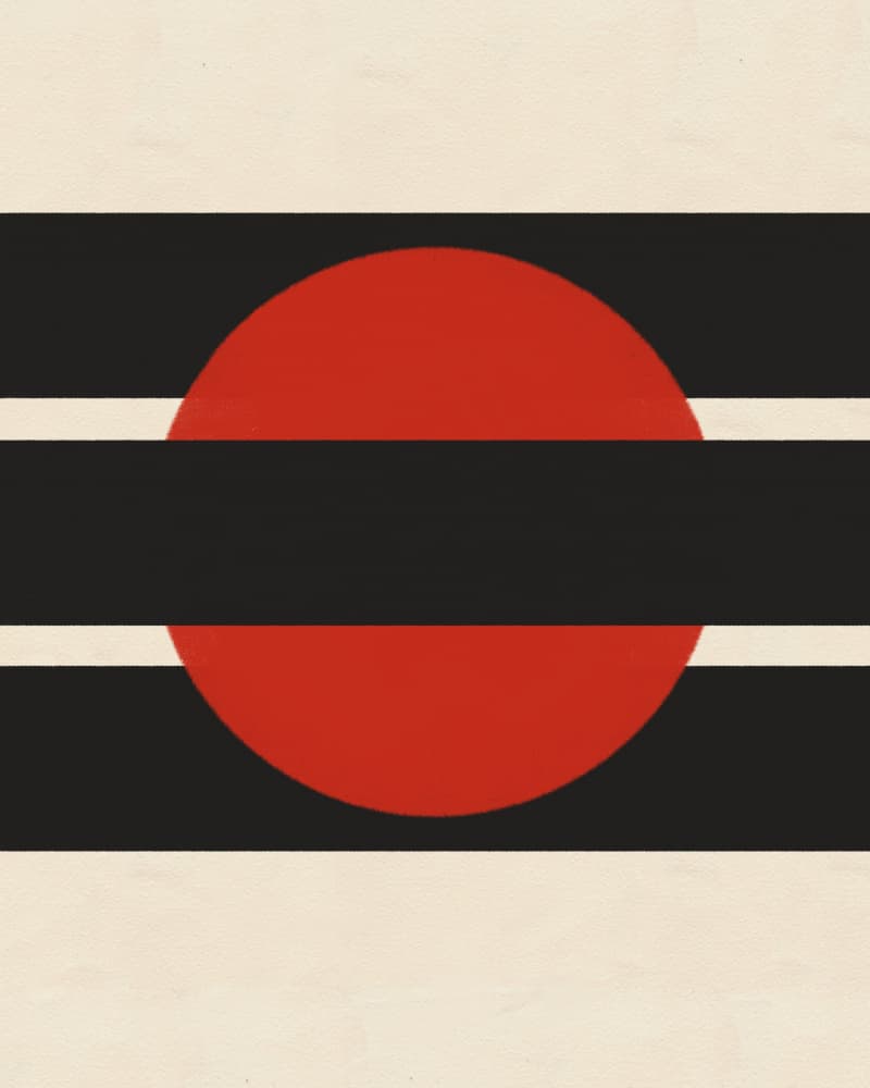 Modern Red Circle by Deepthi s — canvas wall art