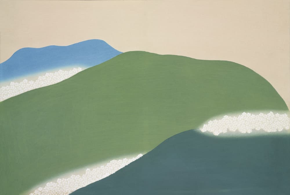 Green mountains from Momoyogusa by Kamisaka Sekka — canvas wall art