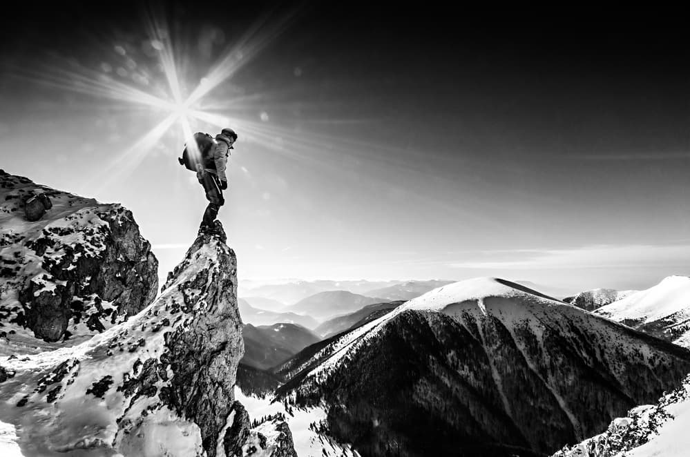Climber's Winter Summit by Marian Krivosik — canvas wall art