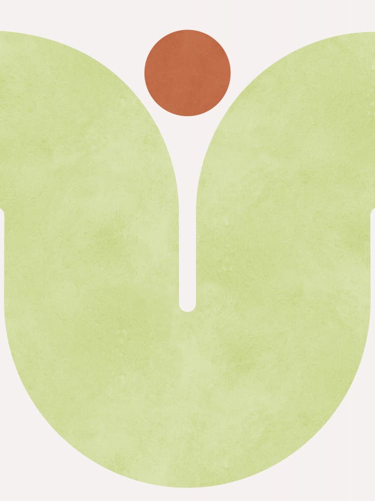 Terracotta and Sage Forms by Vitor Costa — canvas wall art