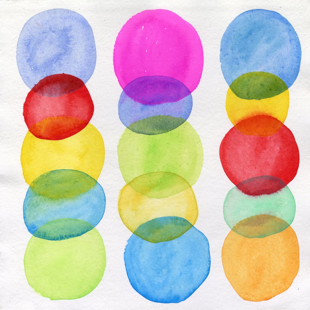 Vibrant Watercolor Circles by Sharyn Bursic — canvas wall art