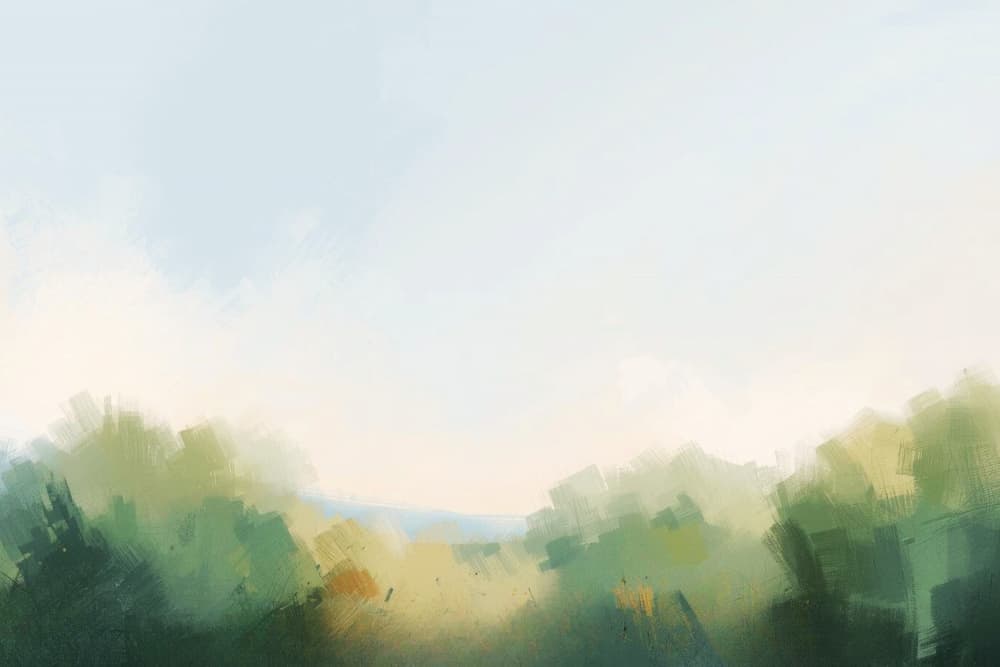 Peaceful Green Landscape by Ohkimiko — canvas wall art