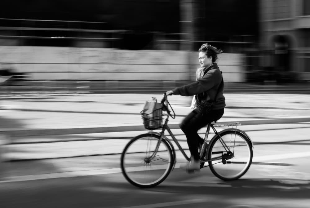 Happy City Rider by Itzik Einhorn — canvas wall art