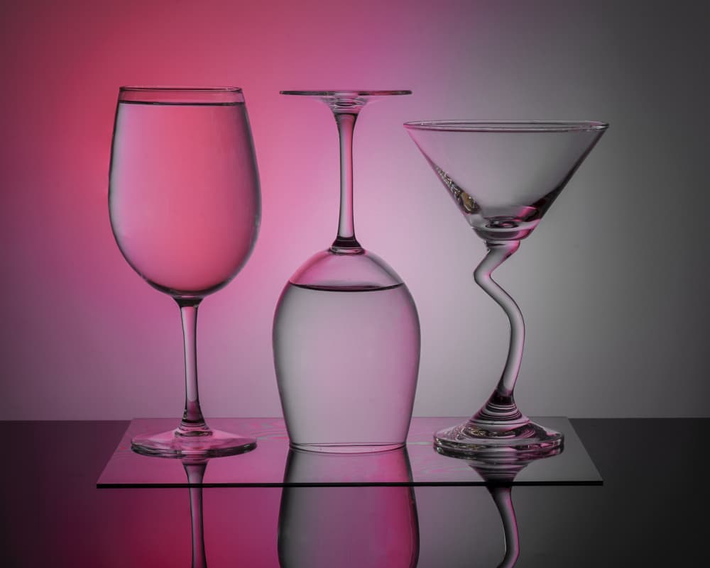 Elegant Stemware Reflections by Alice Sheng — canvas wall art