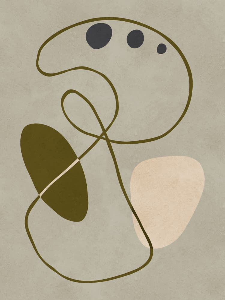 Calm Organic Shapes by Vitor Costa — canvas wall art