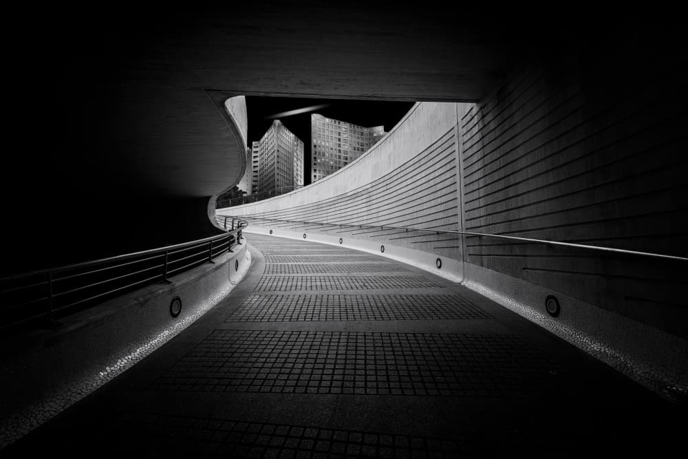 Curving Urban Path by David Guo — canvas wall art
