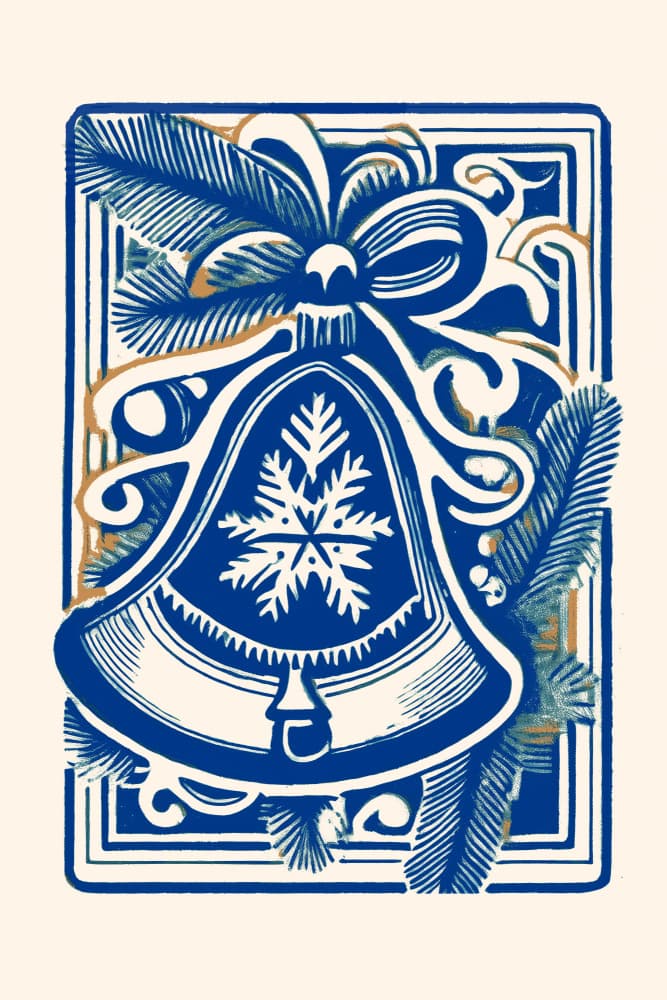 Elegant Holiday Bell by casa cartissi — canvas wall art
