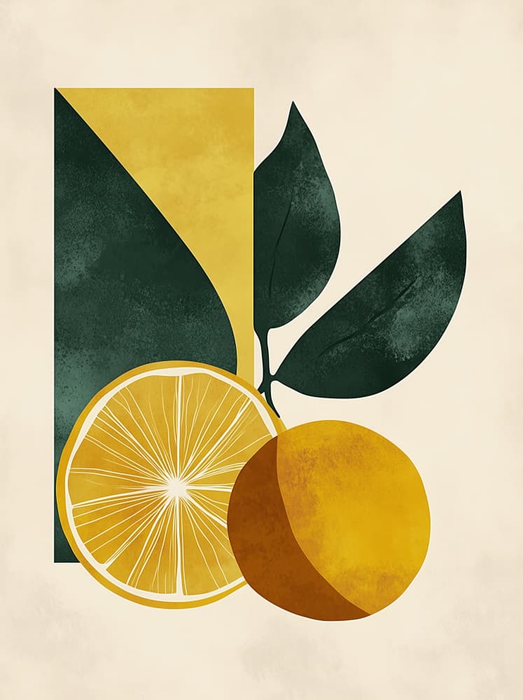 Modern Lemon Still Life