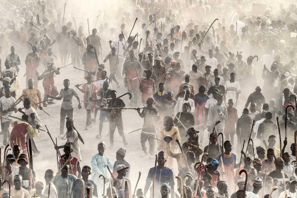 Dusty Festival Crowd by Trevor Cole — canvas wall art