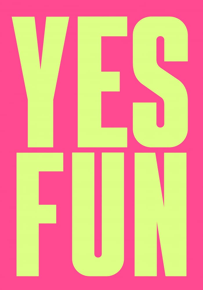 Bold Neon Positivity by Athene Fritsch — canvas wall art