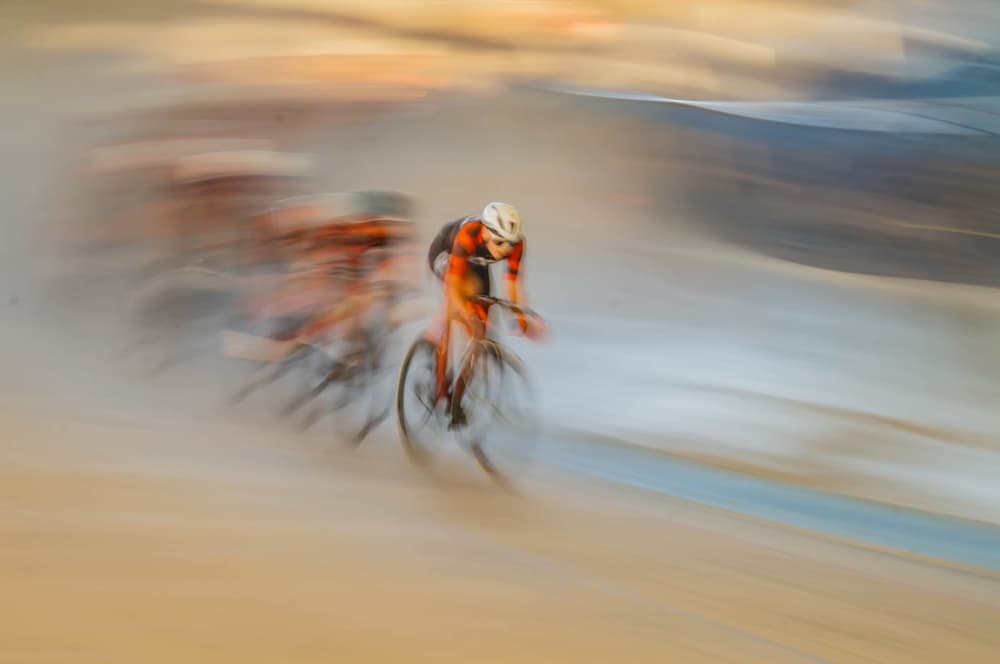 Fast Track Cycling Motion by Joshua Raif — canvas wall art