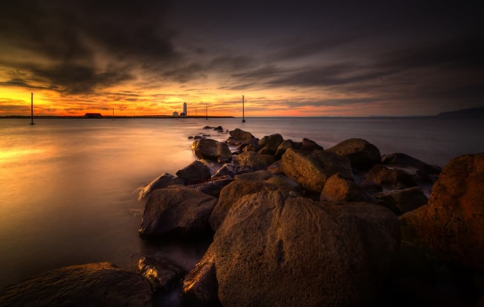 Dramatic Coastal Sunset by Raymond Hoffmann — canvas wall art
