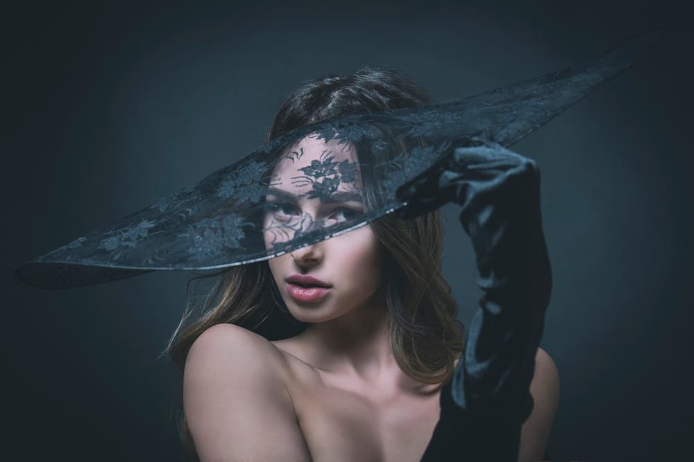 Veiled Mystery Portrait by Alexandr — canvas wall art