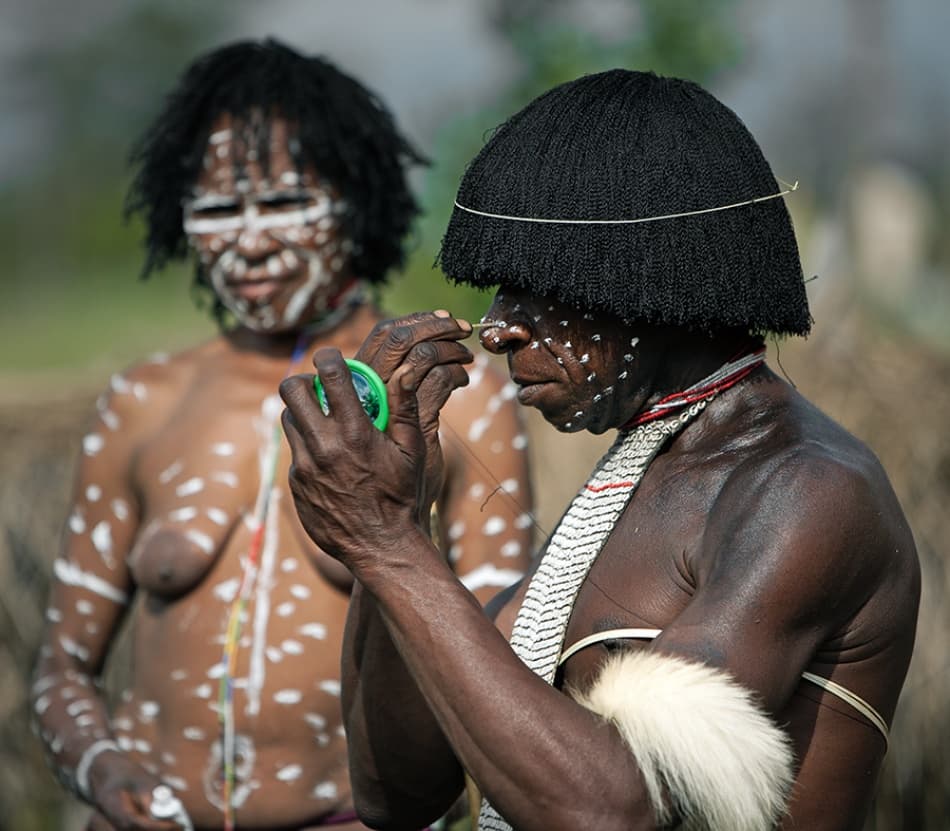 Indigenous Adornment Ritual by Michael Sidharta — canvas wall art